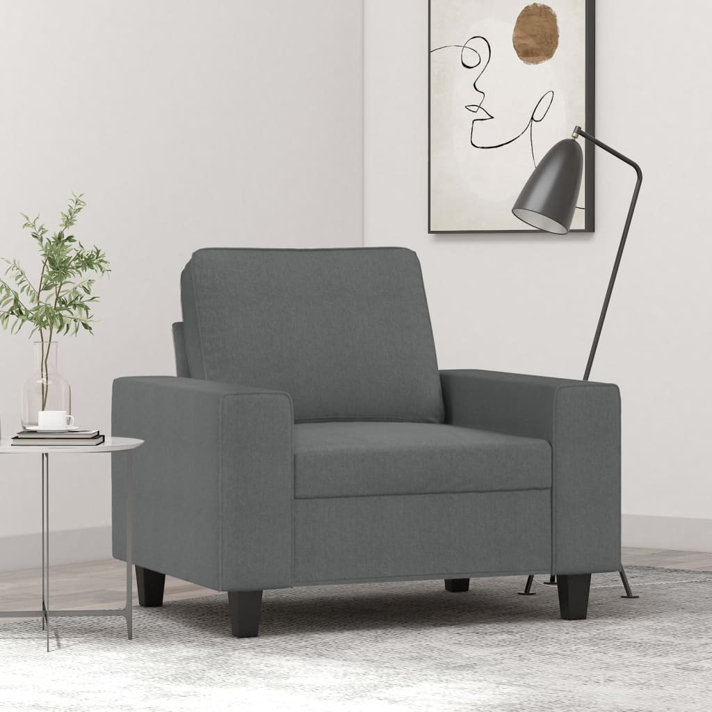 vidaXL Sessel Dunkelgrau 60 cm Stoff