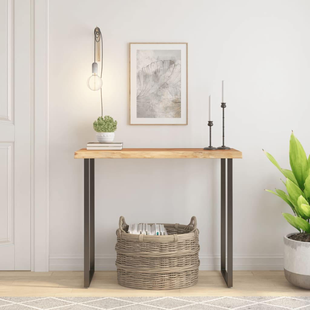 vidaXL Tischplatte 90x40x2,5 cm Rechteckig Massivholz Akazie Baumkante