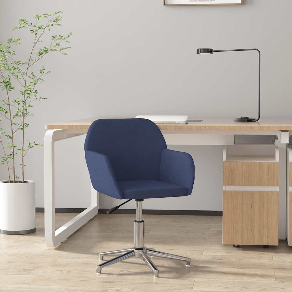 vidaXL Bürostuhl Drehbar Blau Stoff