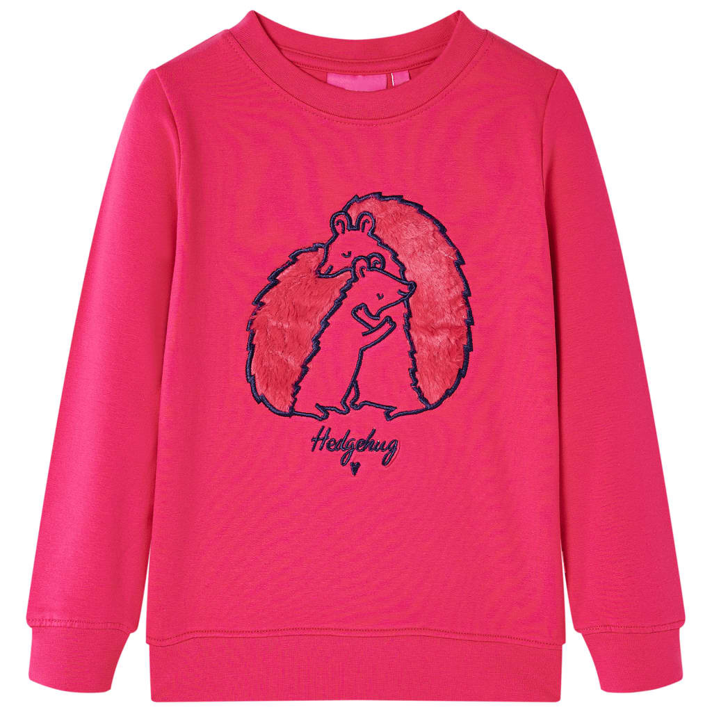 Kinder-Sweatshirt Knallrosa 140