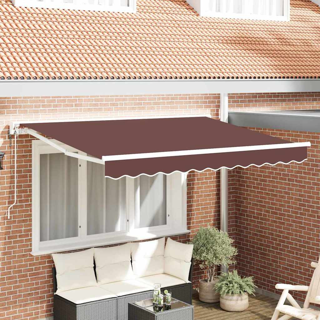 vidaXL Markisenrahmen Braun 300 x 200 cm Polyester mit PU-Beschichtung