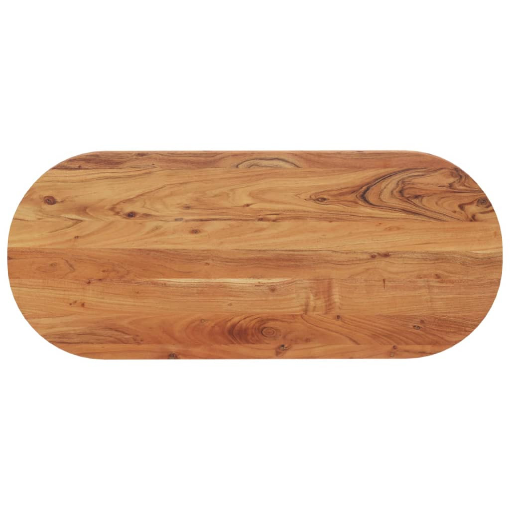 vidaXL Tischplatte 140x60x3,8 cm Oval Massivholz Akazie