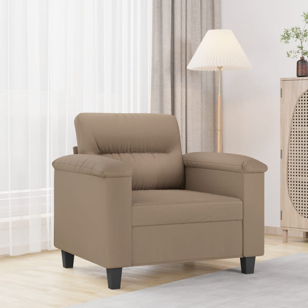 vidaXL Sessel Cappuccino-Braun 60 cm Kunstleder