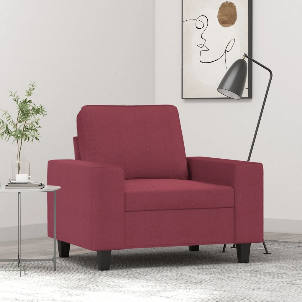 vidaXL Sessel Weinrot 60 cm Stoff