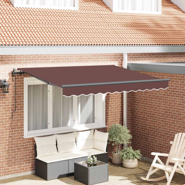 vidaXL Einziehbare Markise Braun 300 x 200 cm Stoff