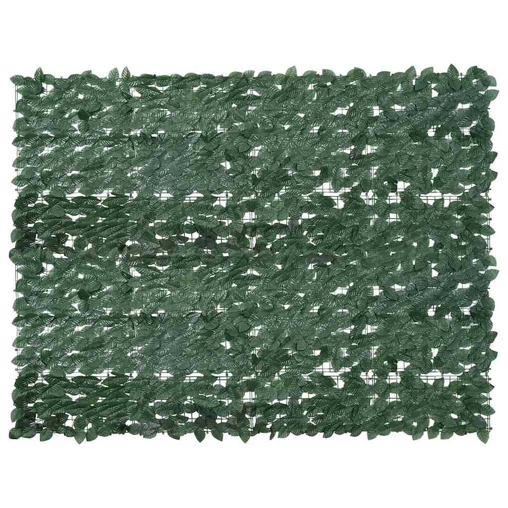 vidaXL Balkon-Sichtschutz mit Dunkelgrünen Blättern 200x150 cm