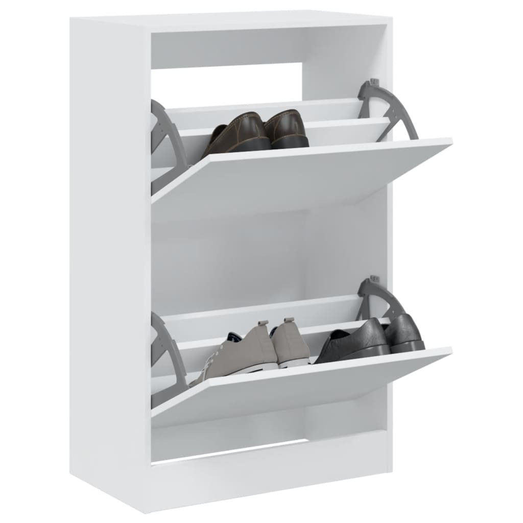 vidaXL Schuhschrank Weiß 60x34x96,5 cm Holzwerkstoff