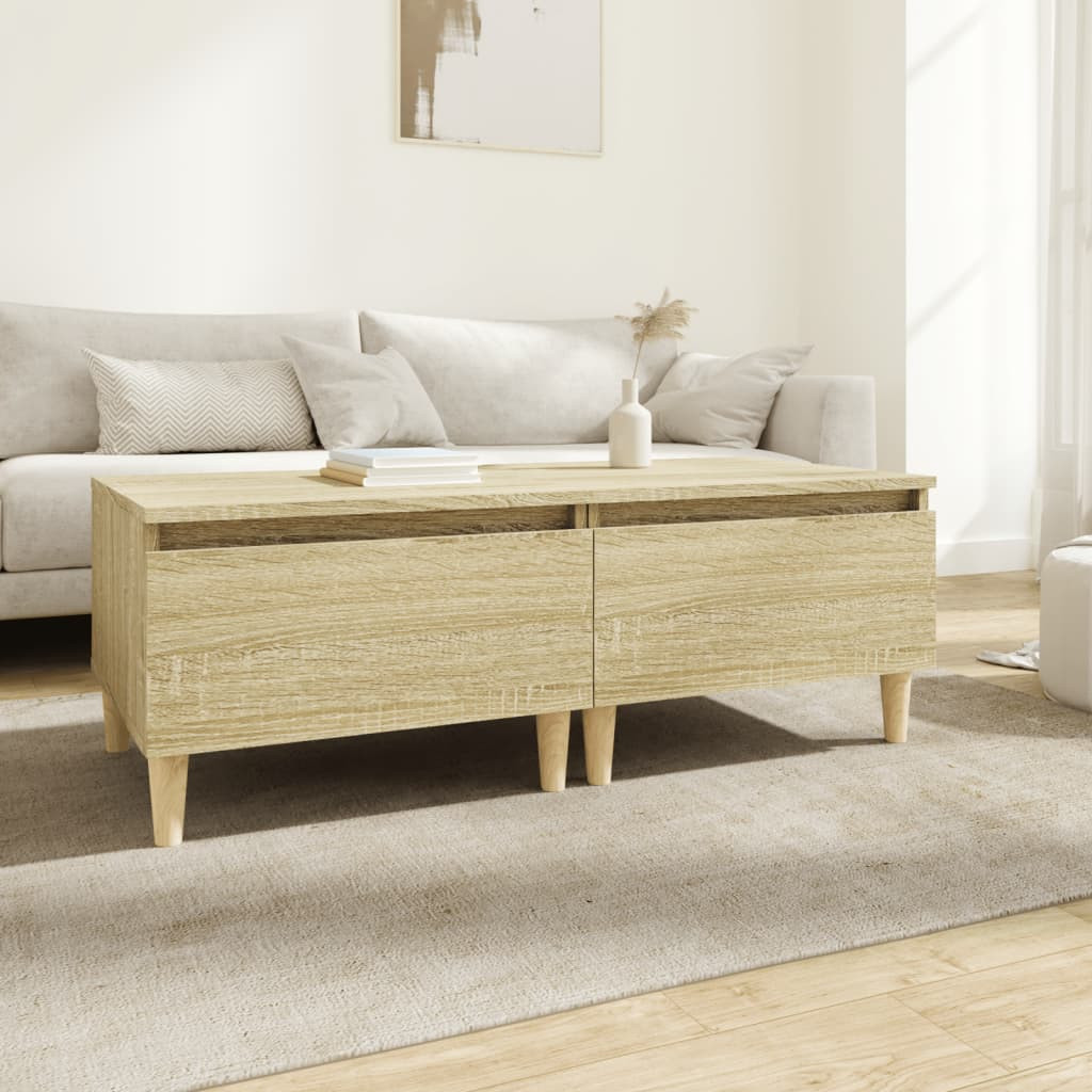vidaXL Beistelltische 2 Stk. Sonoma-Eiche 50x46x35 cm Holzwerkstoff