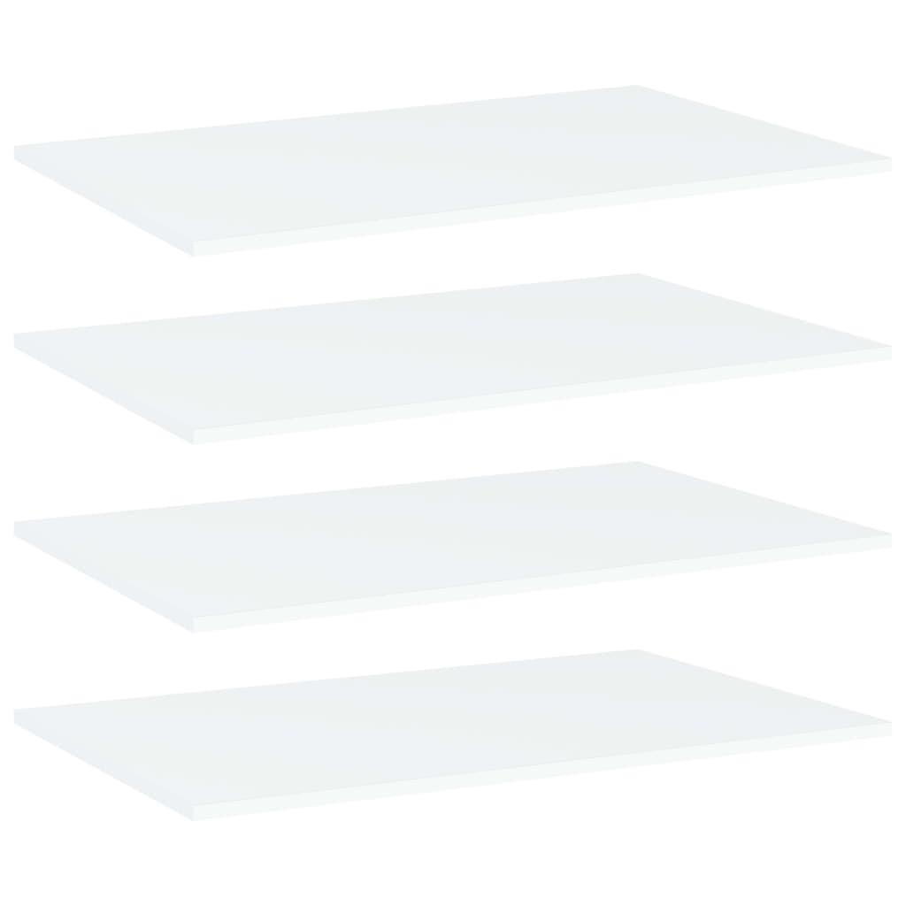 vidaXL Bücherregal-Bretter 4 Stk. Weiß 80x50x1,5 cm Holzwerkstoff