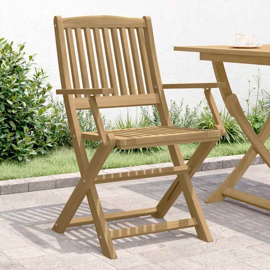 vidaXL Gartenstühle 2 Stk. Klappbar 54x61x88 cm Massivholz Akazie