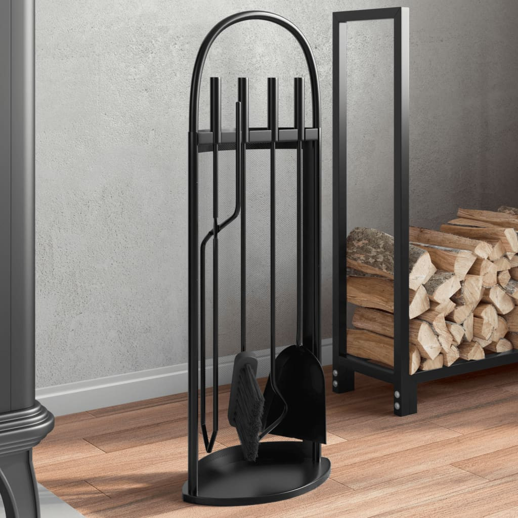 vidaXL 5-teiliges Kaminbesteck-Set 23 x 15 x 66 cm Stahl