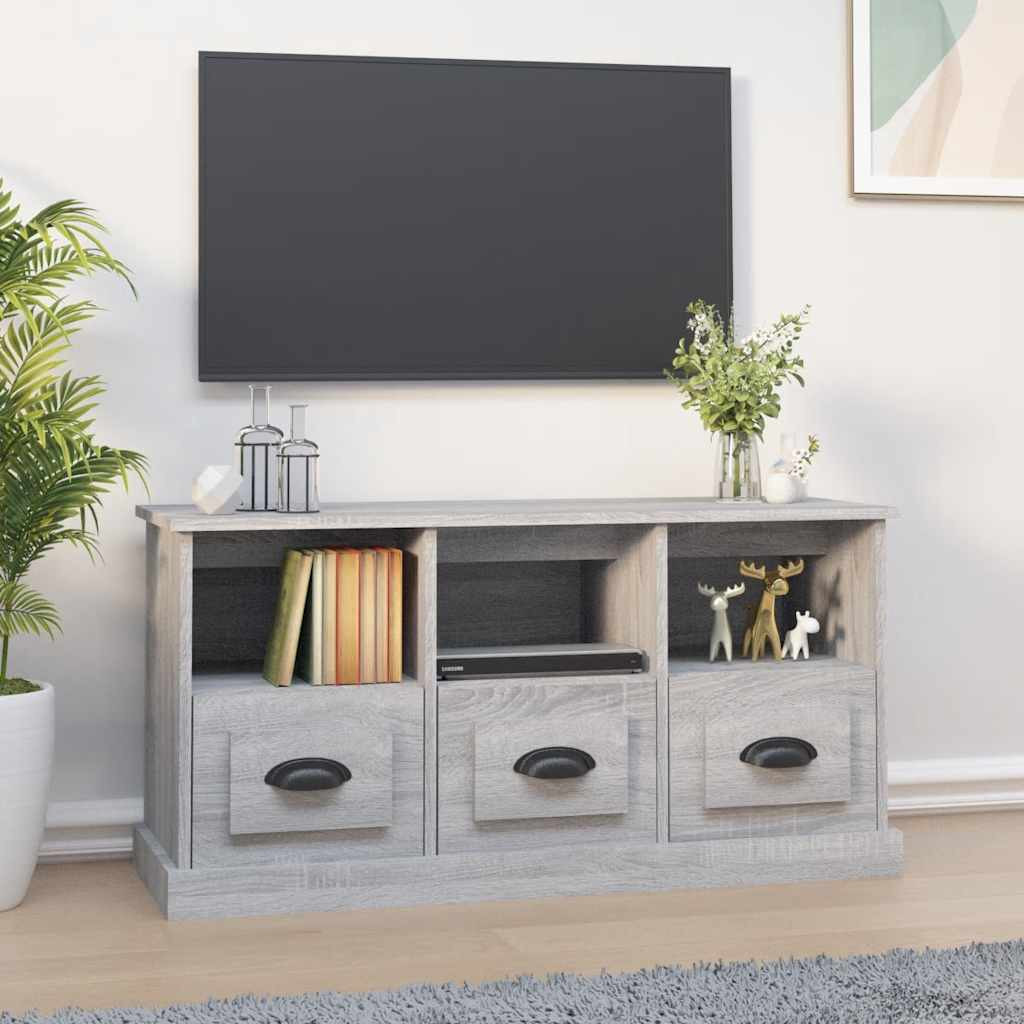 vidaXL TV-Schrank Grau Sonoma 100x35x50 cm Holzwerkstoff