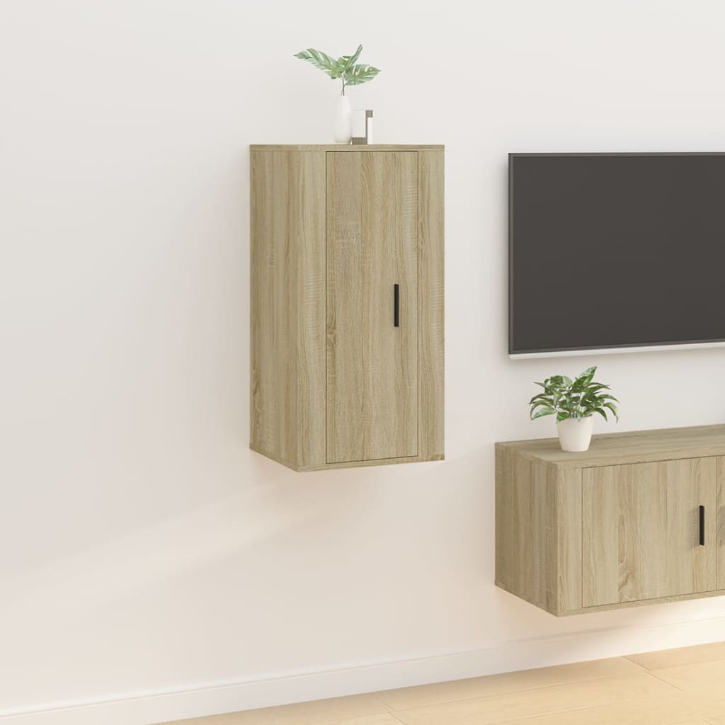 vidaXL TV-Wandschrank Sonoma-Eiche 40x34,5x80 cm