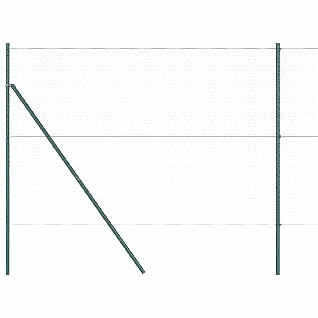 vidaXL Bodenmontierter Sechseckzaun 100 x 1,6 m Grau Netz