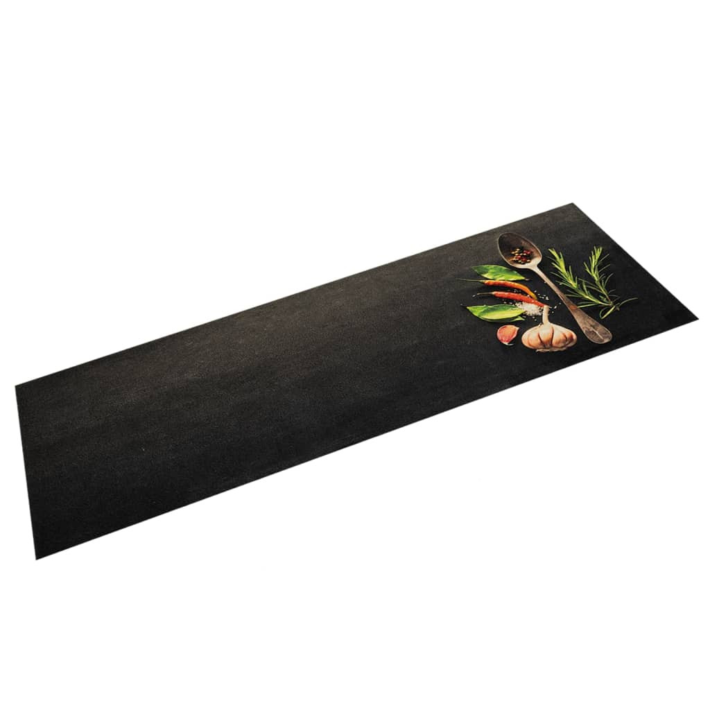 vidaXL Küchenteppich Waschbar Gewürze 45x150 cm Samt