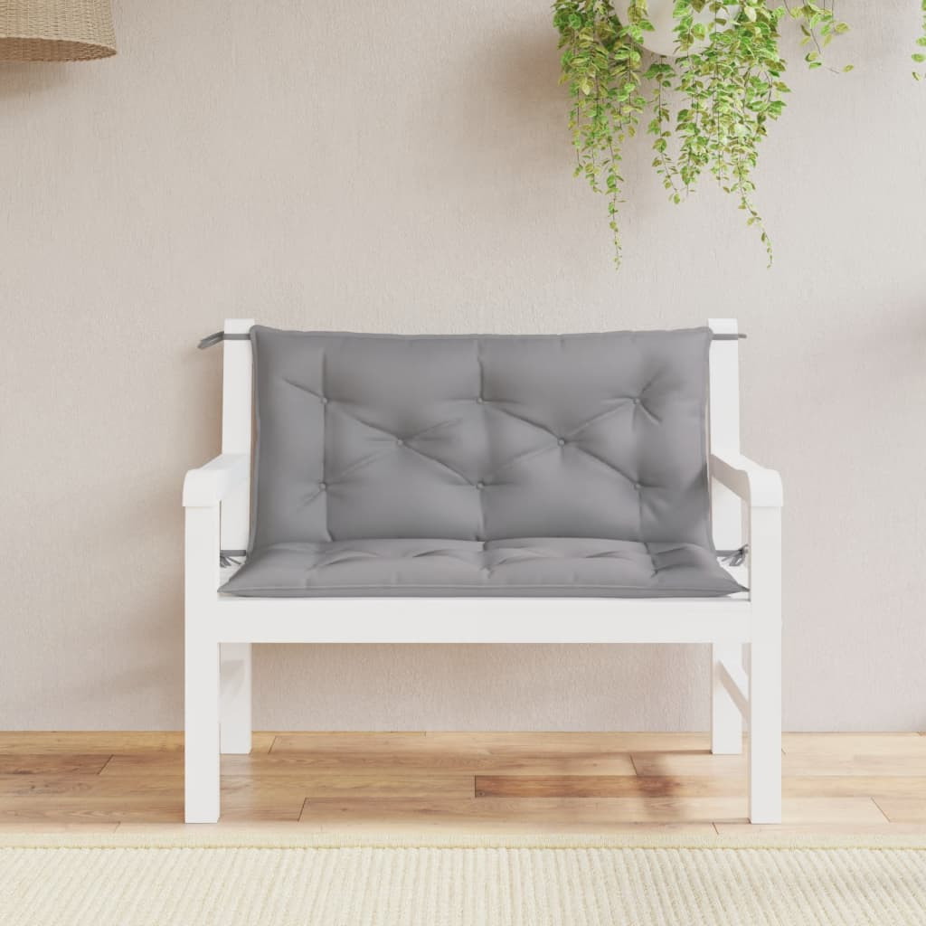 vidaXL Gartenbank-Auflagen 2 Stk. Grau 100x50x7 cm Oxford-Gewebe