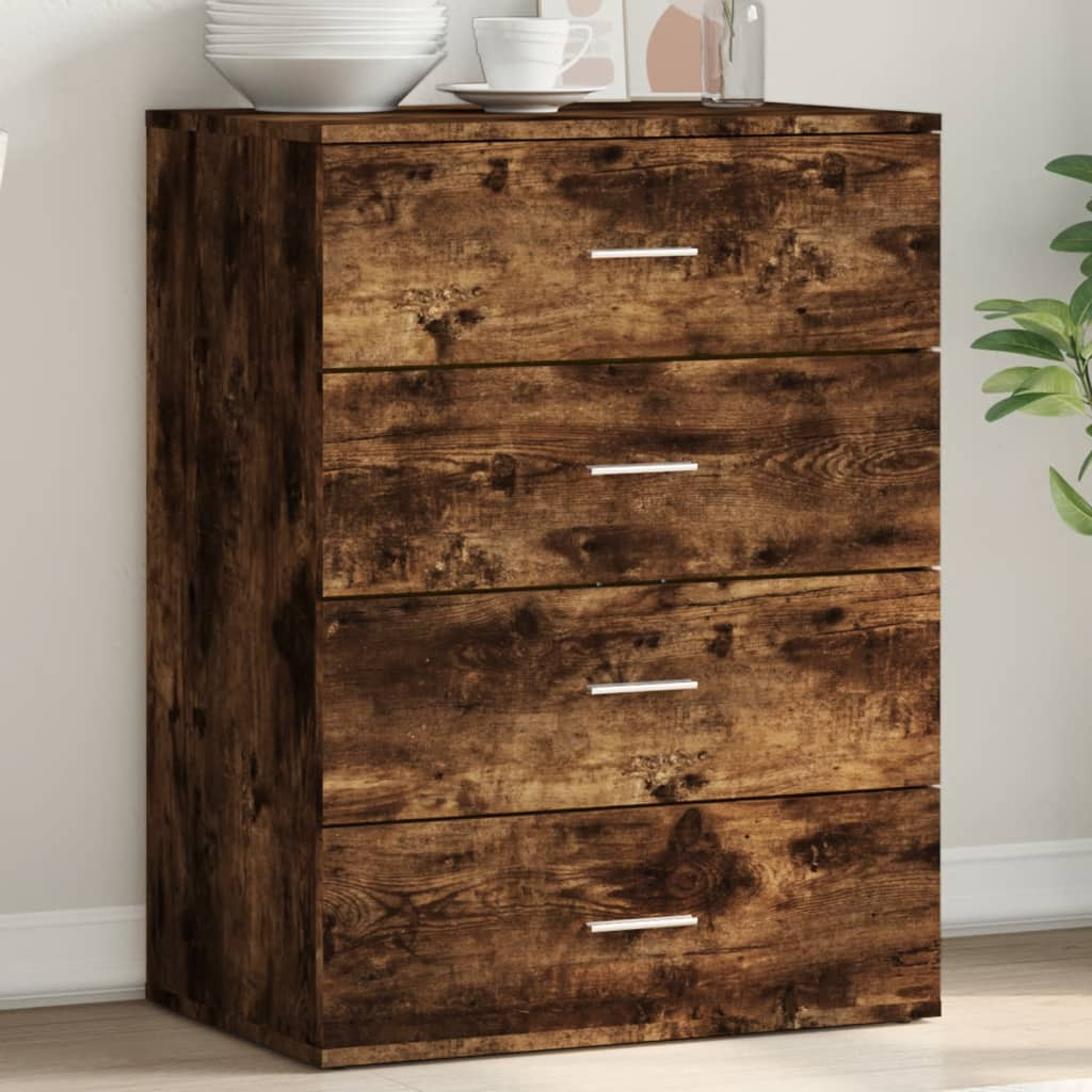vidaXL Sideboard Räuchereiche 60x39x80 cm Holzwerkstoff