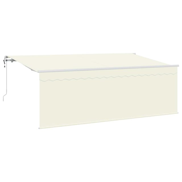 vidaXL Einziehbare Markise Creme 400 x 200 cm Polyester und Aluminium