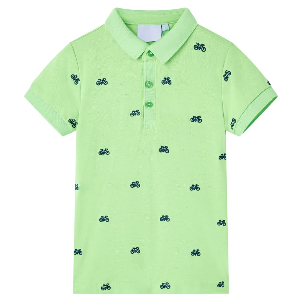 Kinder-Poloshirt Neongrün 92