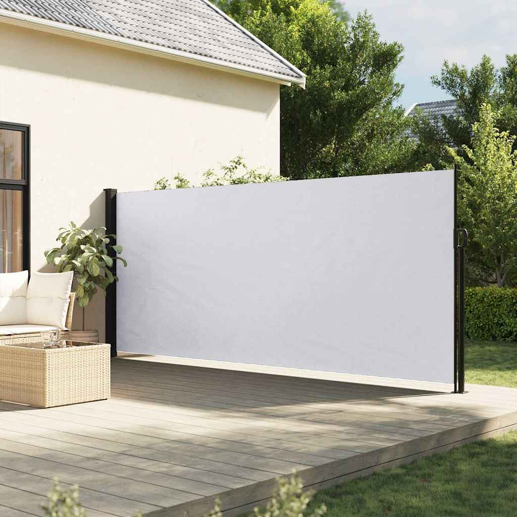 vidaXL Seitenmarkise Ausziehbar Weiß 160x600 cm