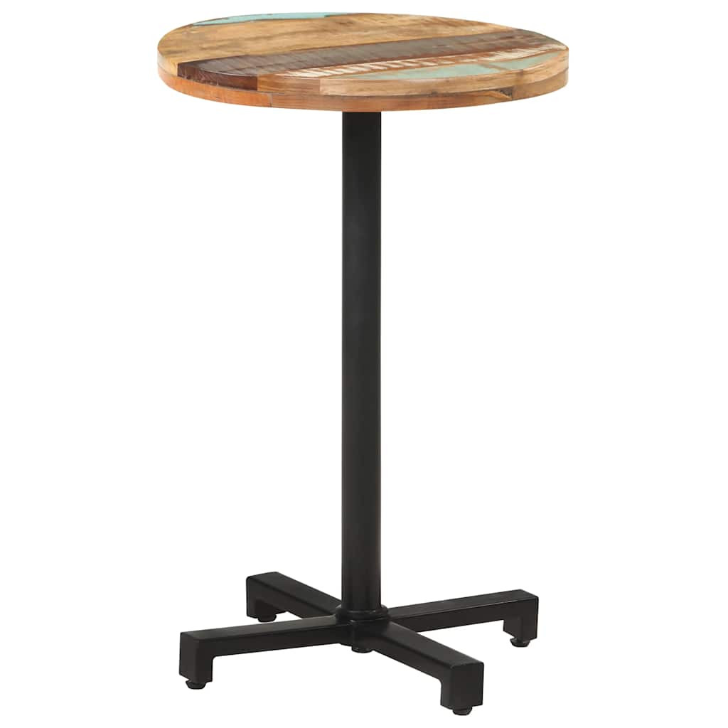 vidaXL Bistrotisch Rund Ø50x75 cm Altholz Massiv