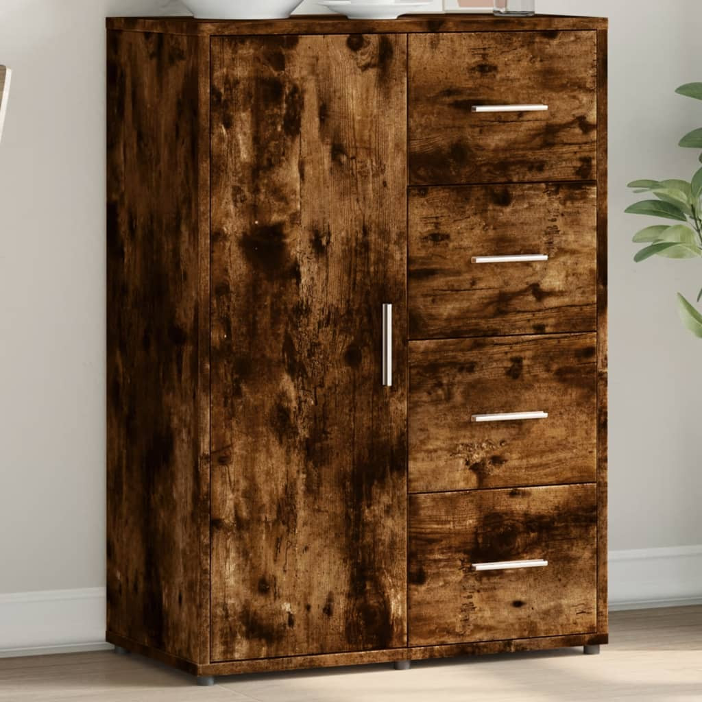 vidaXL Sideboard Räuchereiche 60x31x84 cm Holzwerkstoff