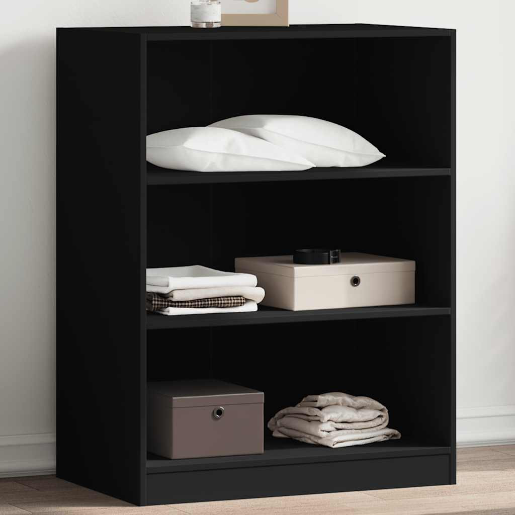 vidaXL Kleiderschrank Schwarz 77x48x102 cm Holzwerkstoff