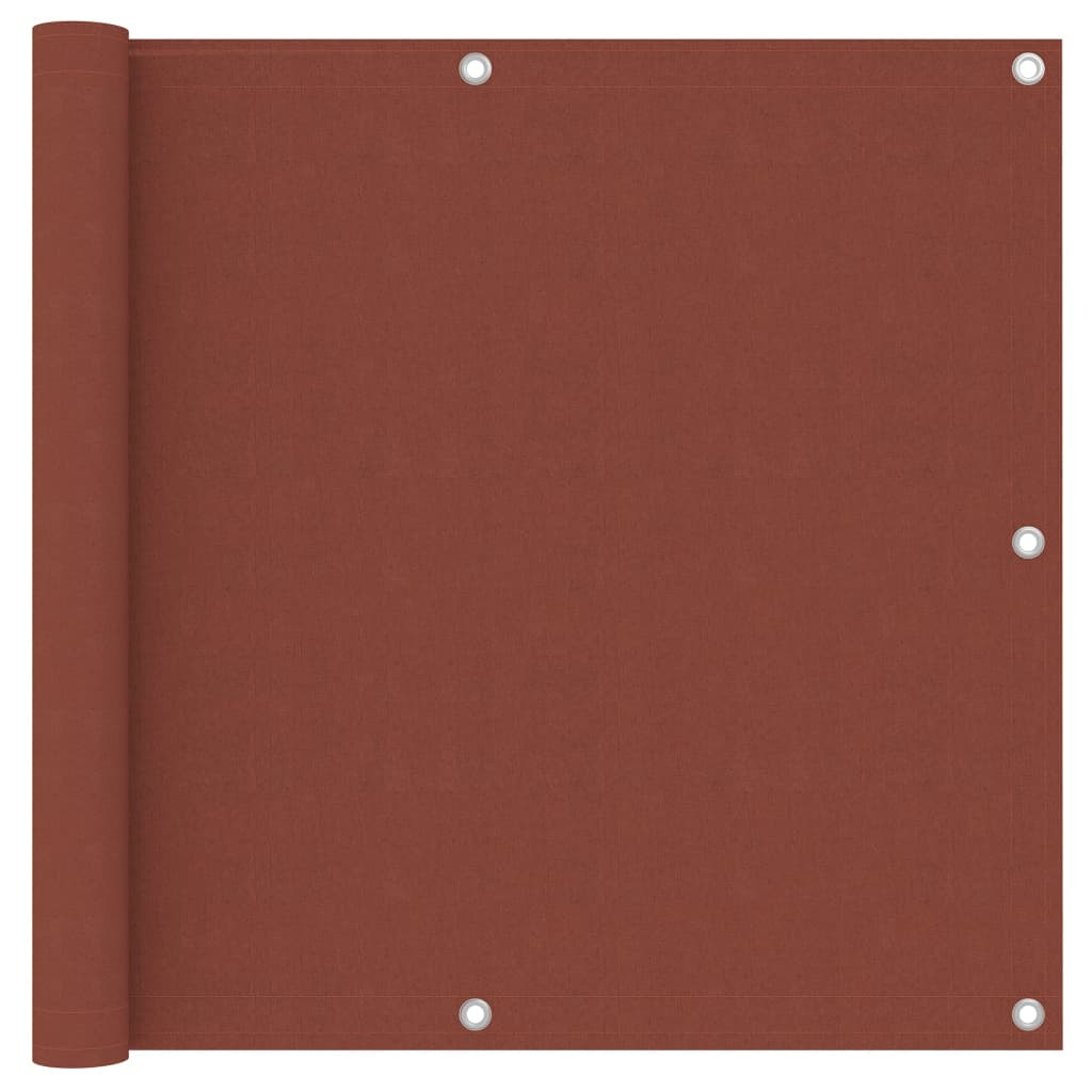 vidaXL Balkon-Sichtschutz Terrakotta-Rot 90x300 cm Oxford-Gewebe