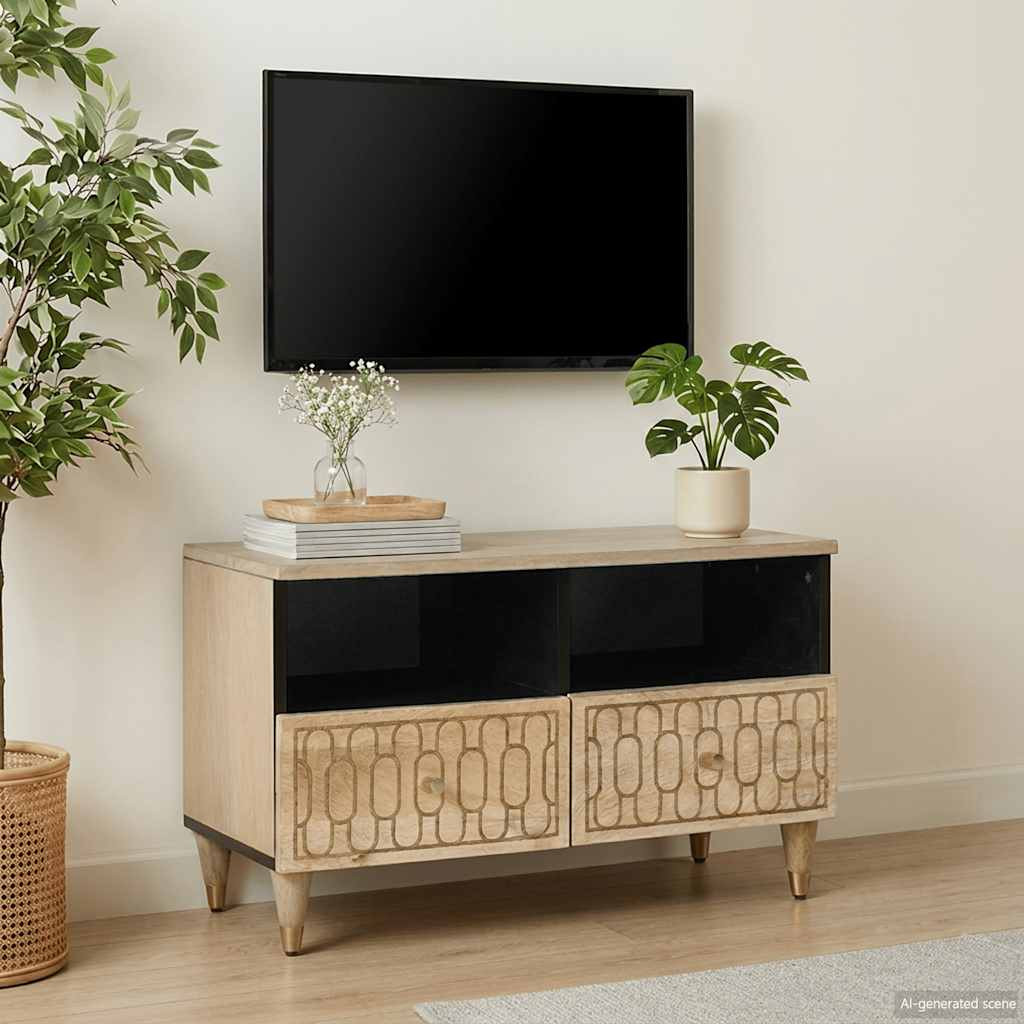 vidaXL TV-Schrank 70x33x46 cm Massivholz Mango