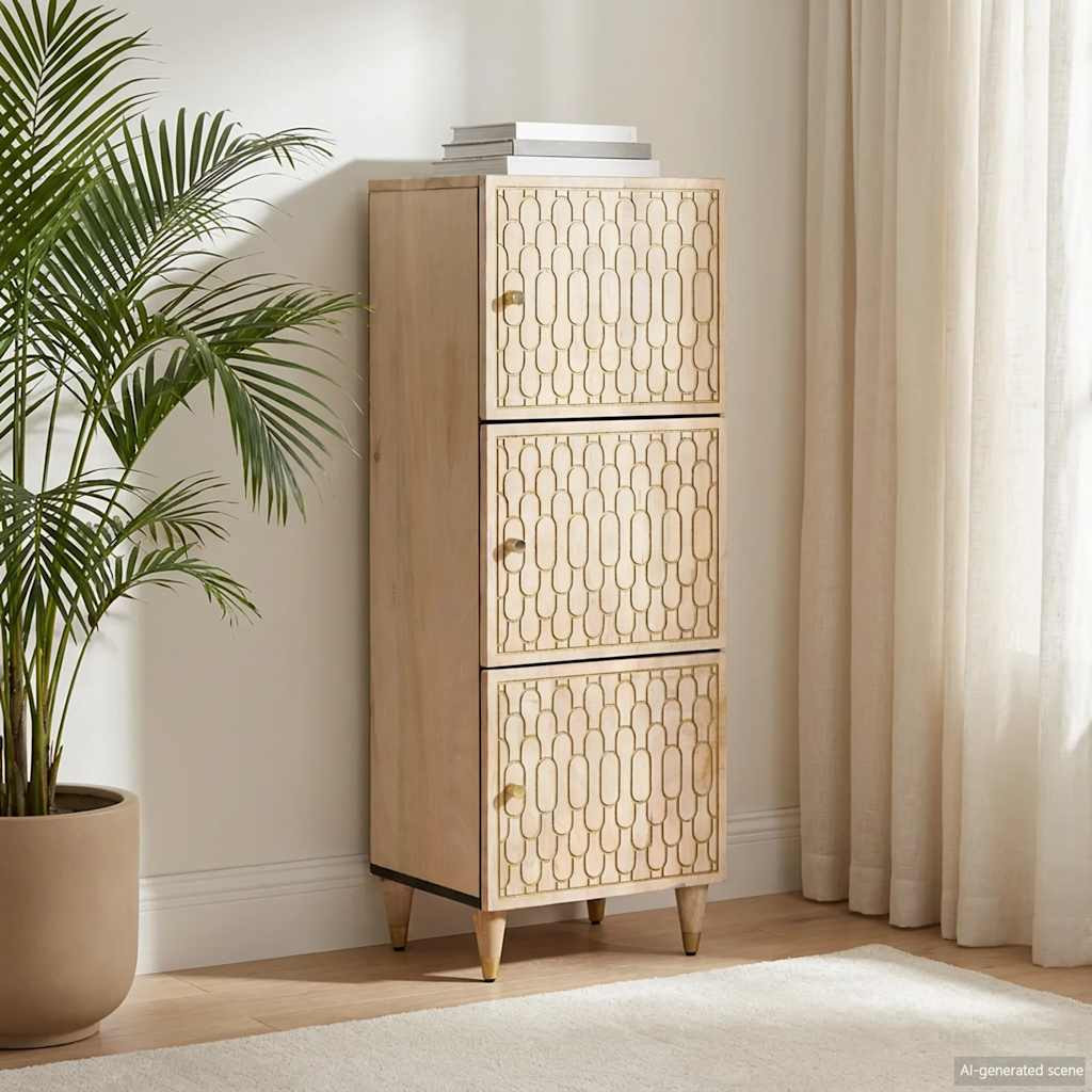 vidaXL Highboard 40x33x110 cm Massivholz Mango