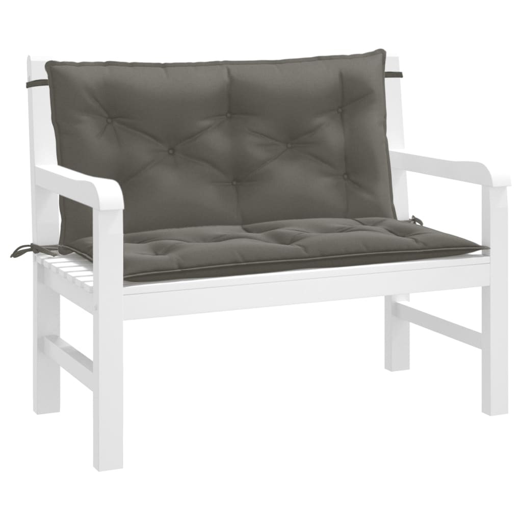 vidaXL Gartenbank-Auflagen 2 Stk. Melange Dunkelgrau 100x50x7 cm Stoff