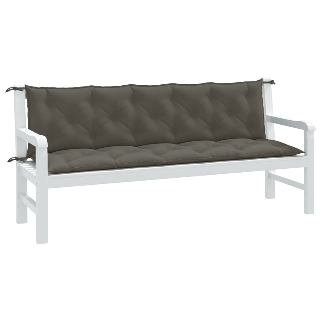 vidaXL Gartenbank-Auflagen 2 Stk. Melange Dunkelgrau 180x50x7 cm Stoff