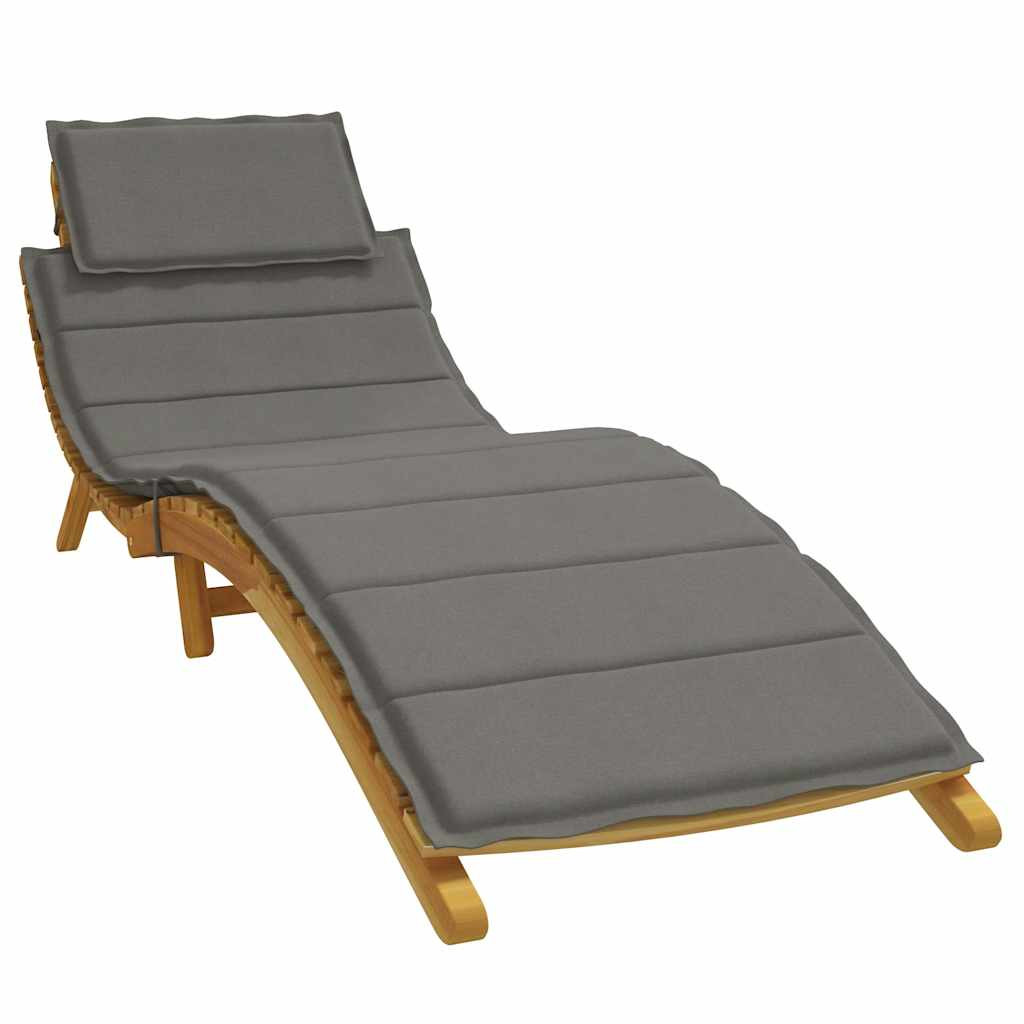 vidaXL Sonnenliegen-Auflage Melange Dunkelgrau 186x58x4 cm Stoff