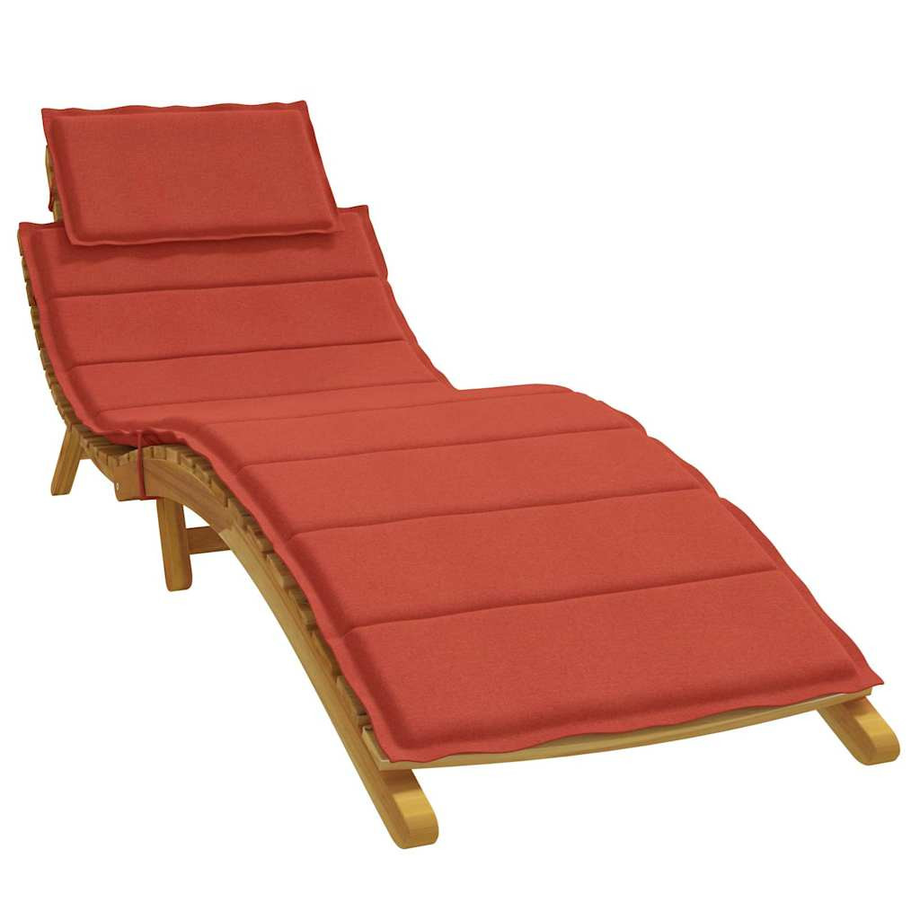 vidaXL Sonnenliegen-Auflage Melange Rot 186x58x4 cm Stoff
