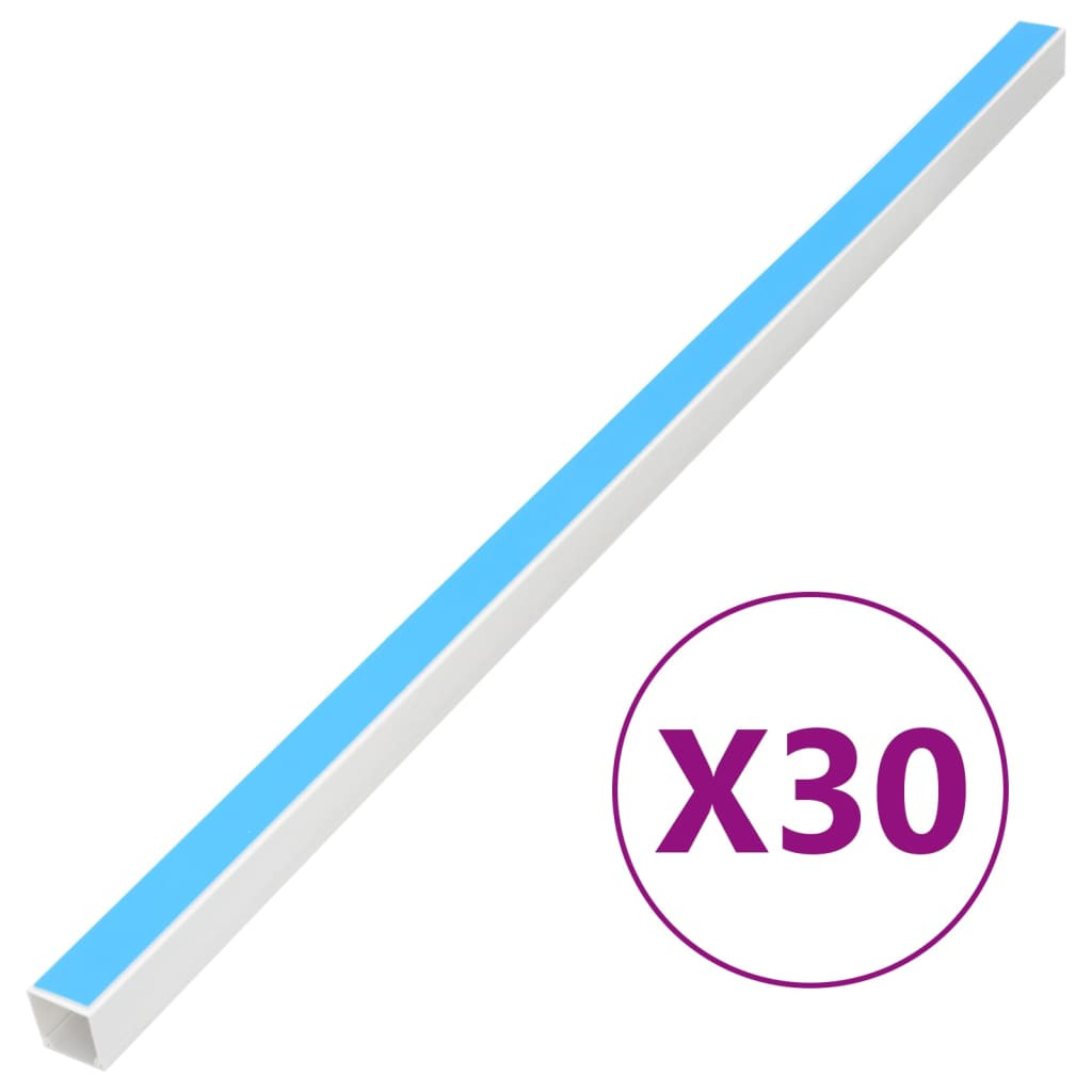 vidaXL Kabelkanäle Selbstklebend 40x40 mm 30 m PVC