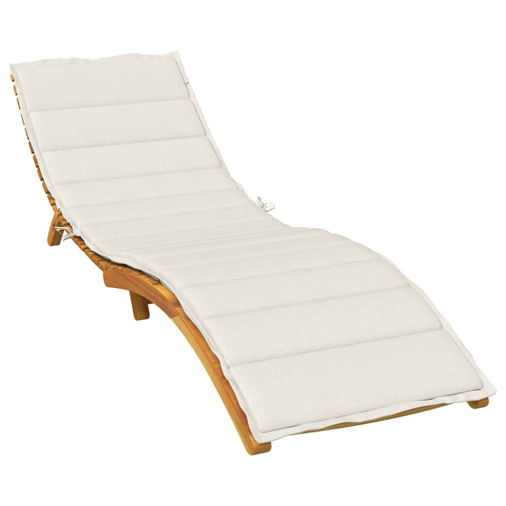 vidaXL Sonnenliegen-Auflage Melange Creme 200x60x4 cm Stoff