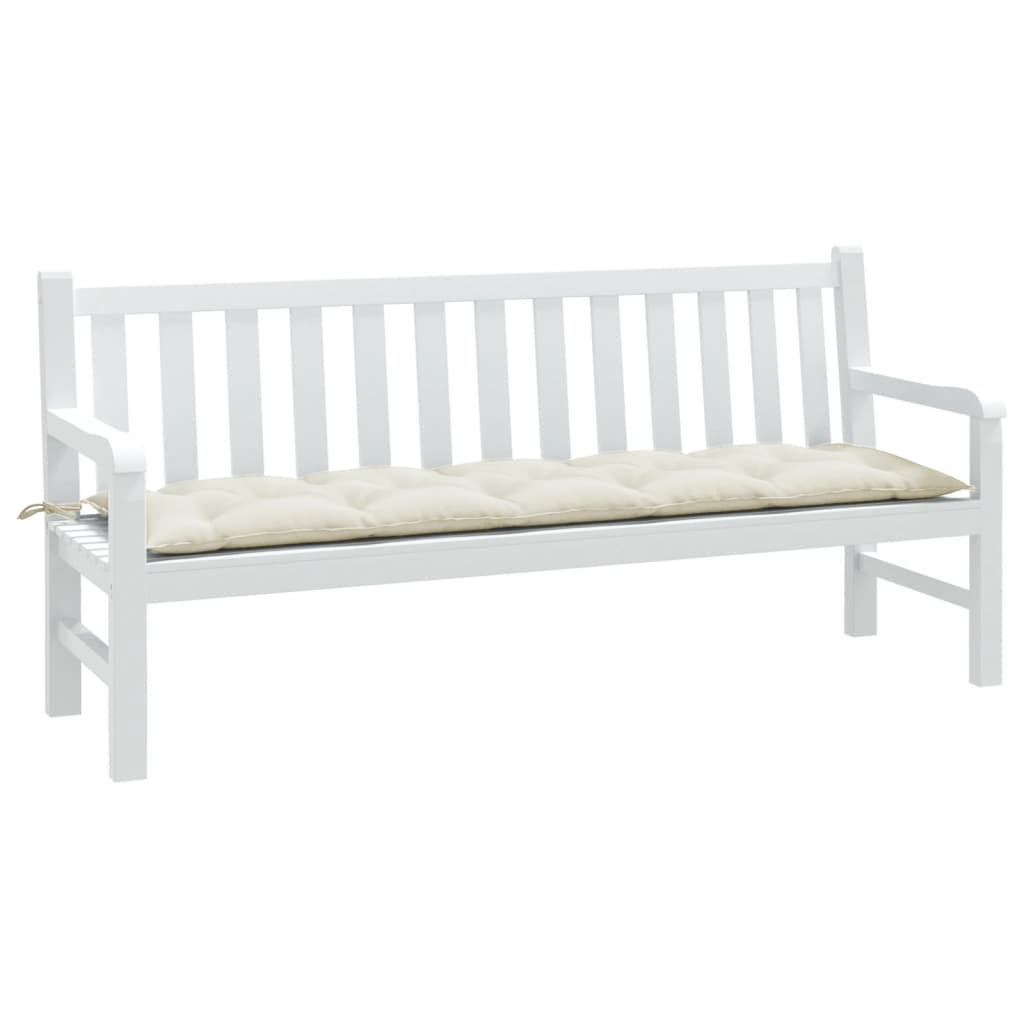 vidaXL Gartenbank-Auflage Melange Creme 180x50x7 cm Stoff