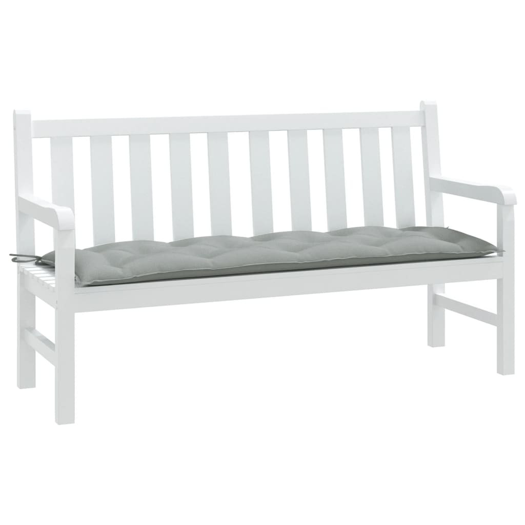 vidaXL Gartenbank-Auflage Melange Hellgrau 150x50x7 cm Stoff