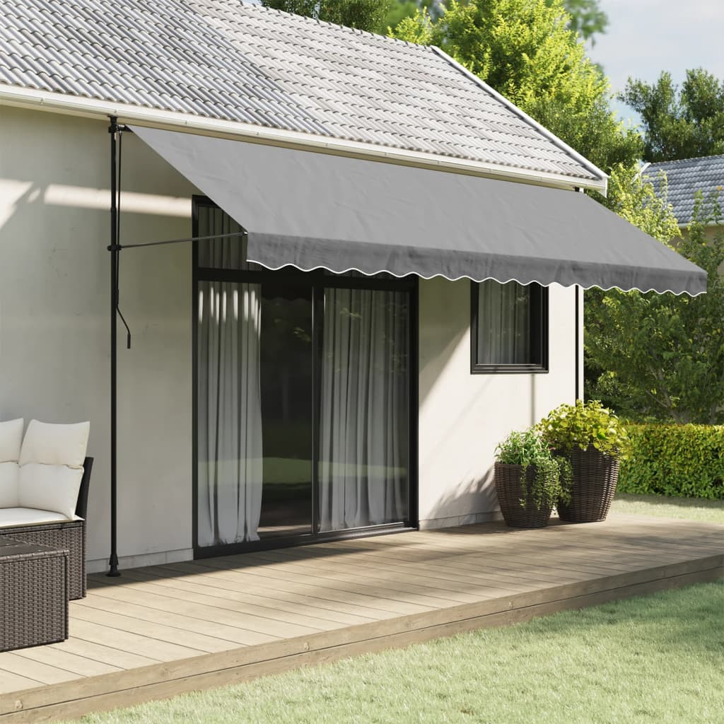 vidaXL Markisenvolant Anthrazit Gestreift 4,5 m