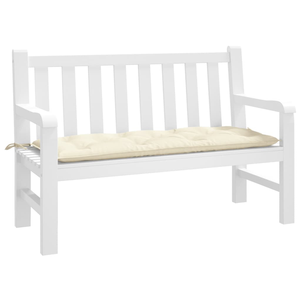 vidaXL Gartenbank-Auflage Creme 120x50x7 cm Oxford-Gewebe