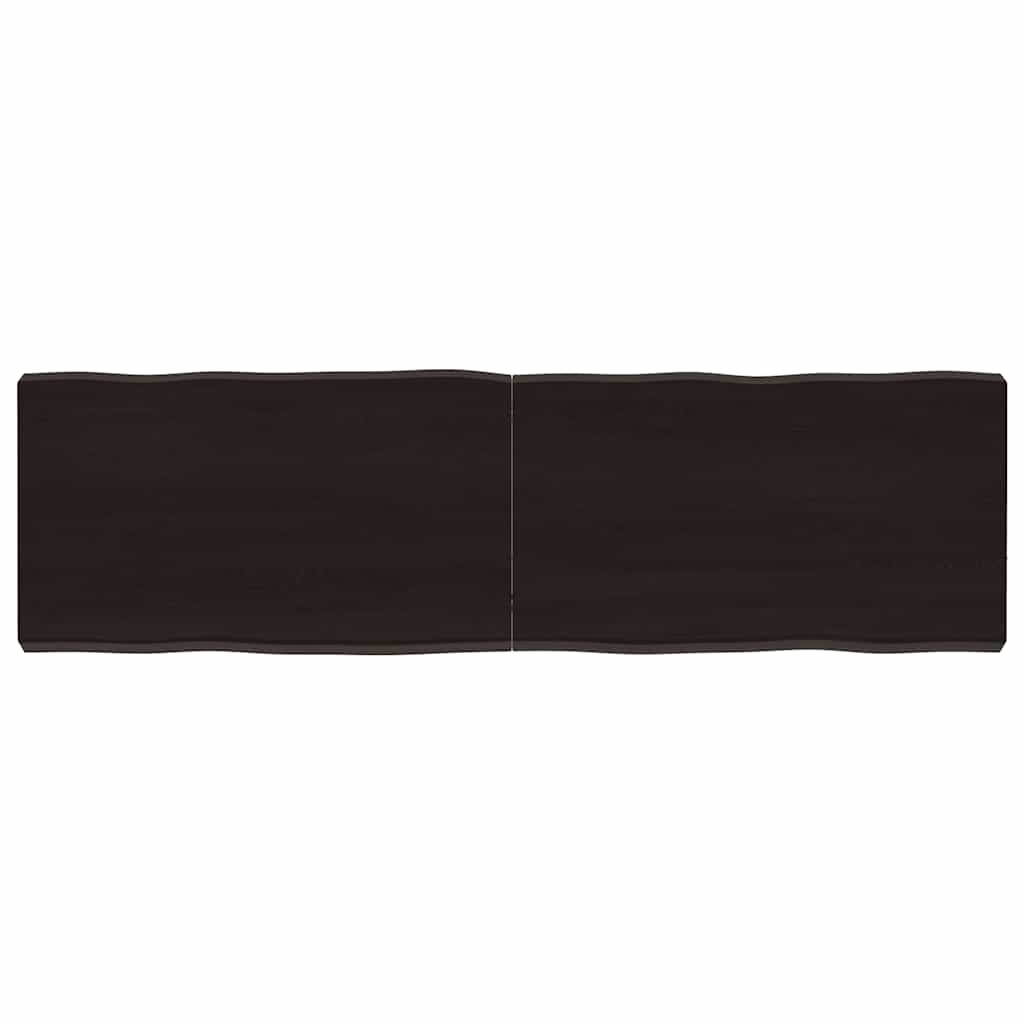 vidaXL Tischplatte 140x40x(2-6) cm Massivholz Behandelt Baumkante