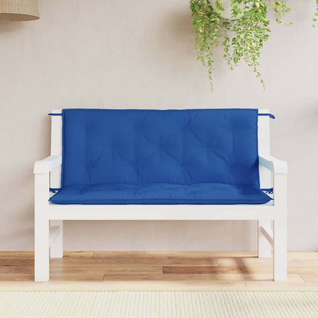 vidaXL Gartenbank-Auflagen 2 Stk. Blau 120x50x7 cm Oxford-Gewebe