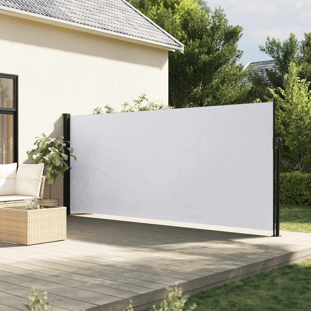 vidaXL Seitenmarkise Ausziehbar Weiß 170x300 cm