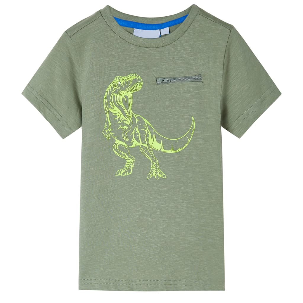 Kinder-Kurzarmshirt Helles Khaki 104
