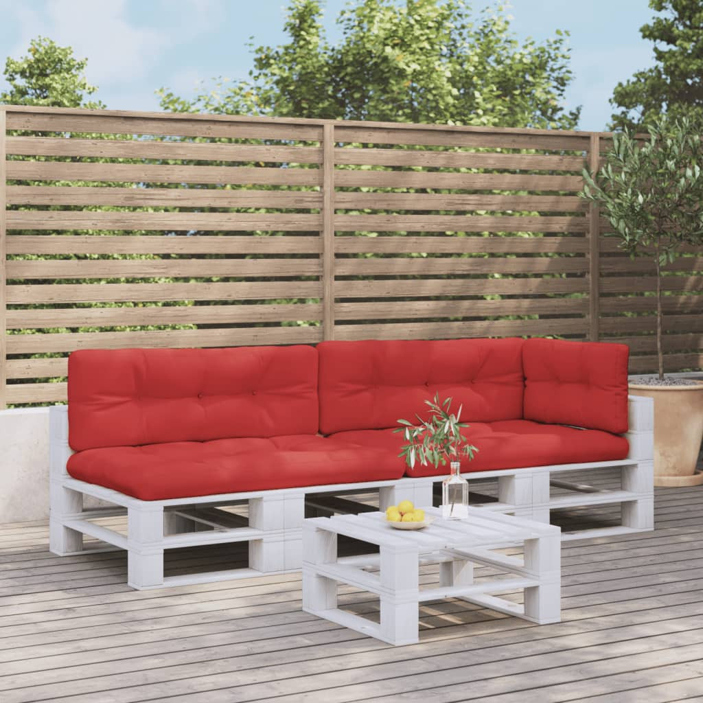 vidaXL Palettenkissen 5-tlg. Rot Stoff