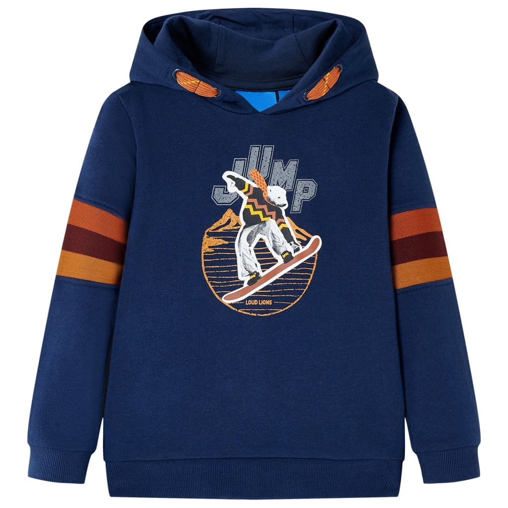 Kinder-Kapuzenpullover Marineblau 92