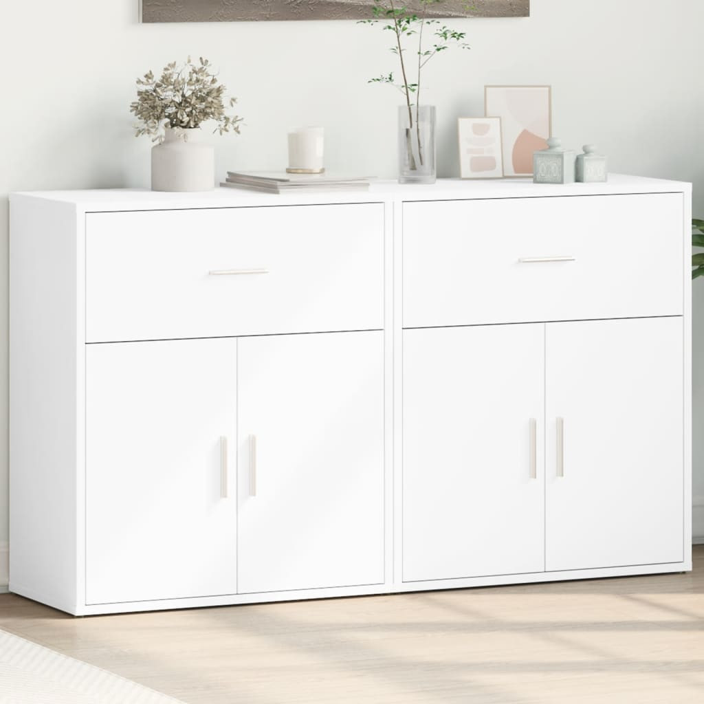vidaXL Sideboards 2 Stk. Weiß 60x31x70 cm Holzwerkstoff