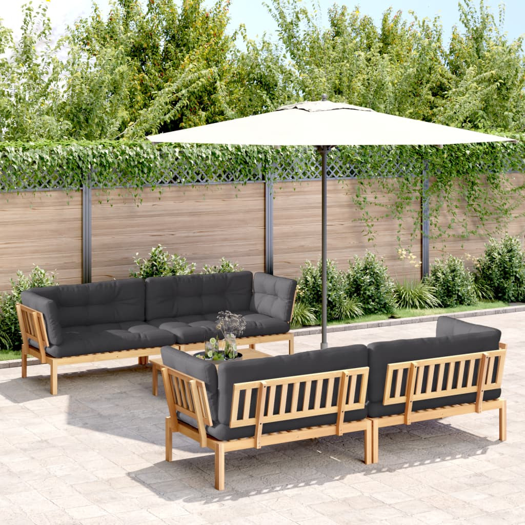 vidaXL 5-tlg. Garten-Sofagarnitur aus Paletten mit Kissen Akazienholz