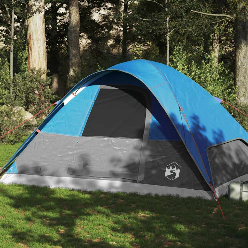 vidaXL Kuppel-Familienzelt 6 Personen Blau Wasserdicht