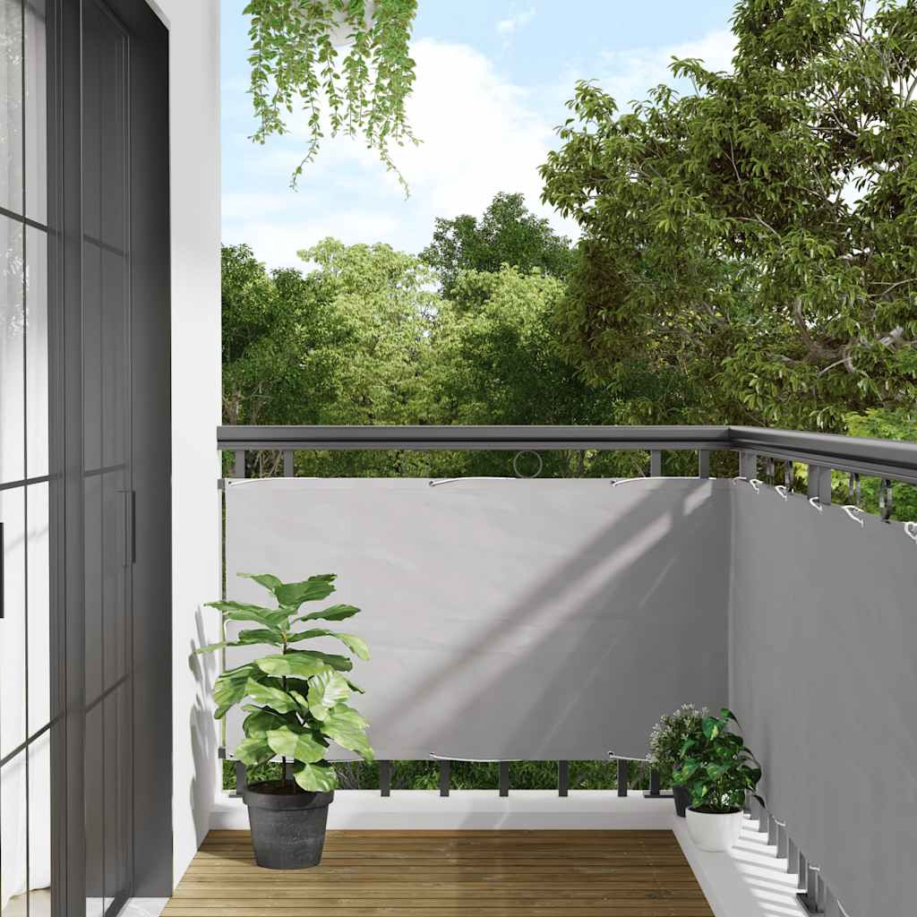 vidaXL Balkon-Sichtschutz Grau 500x90 cm PVC